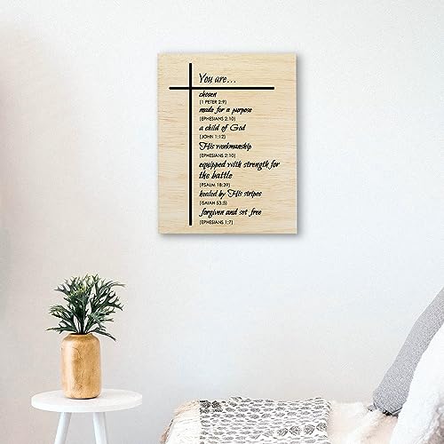 WODMIS Bible Verses Christian Wall Decor Framed Canvas Art - Scripture Religious Home Decorations for Living Room, Bedroom - Inspirational 11x14 Wall Art