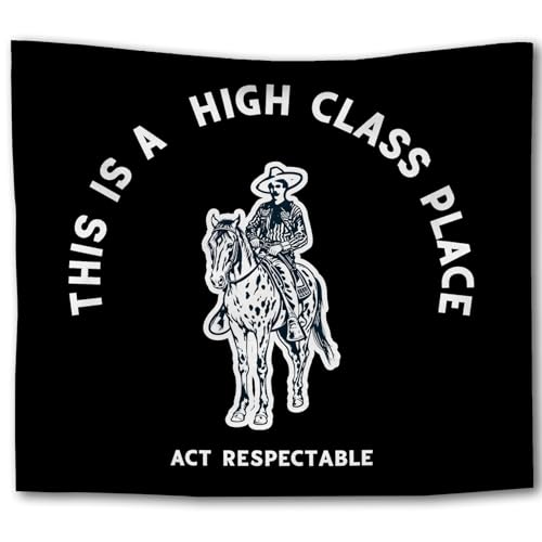 Foritho Black Cowboy Western Tapestry, Vintage Western Rodeo Cowboy Tapestry Wall Hanging, Funny Country Southwestern Wall Tapestries for Bedroom Living Room Home Office Decor, 50x60 Inch - color: Color 13