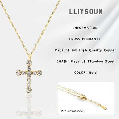 Cross Pendant Necklace for Women Jewelry Gold Cross Necklaces for Women Cross Necklace Minimalist Trendy Jewelry Valentines Day - style: CN2