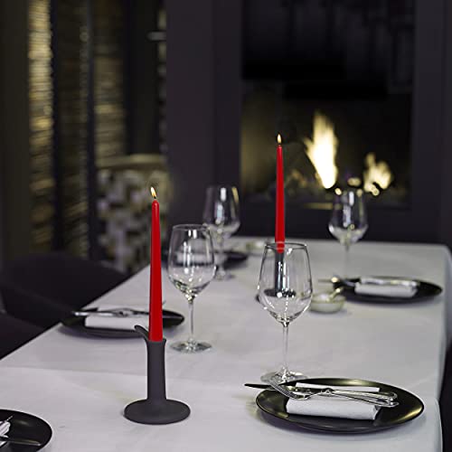 BOLSIUS 10 Count Unscented 10 Inch Red Household Taper Candles - 8 Hours Burn Time - Premium European Quality - Smokeless Dripless Taper Candlestick - Great for Special Occasion, Church, and Everyday - color: Red, size: 10 Count