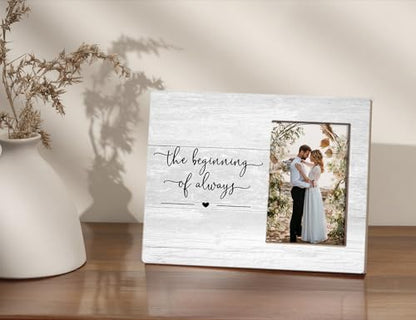 Orchroma Engagement Picture Frame,Engagement Gifts for Couples,Wedding Picture Frame,Wedding Gifts for Newly Engaged Best Friends,the Beginning of Always 4x6 Photo Frame - color: The beginning of always
