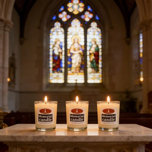 Natural Soy Wax Yahrzeit Memorial Candles (6 Pack) – Hand-Poured, Bereavement Gifts for Jewish Sympathy & Remembrance