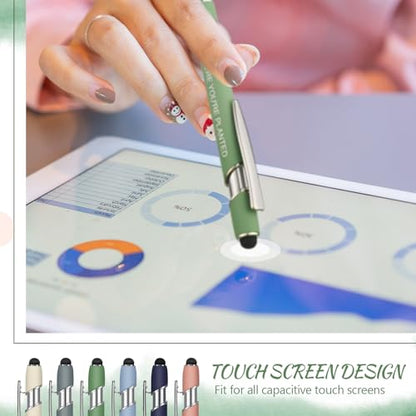 Zonon 12 Pcs Inspirational Pens, Motivational Ballpoint Pen Gifts for Women - color: Morandi, style: Bible Style