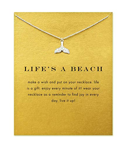 Baydurcan Silvery Necklace for Women Pendant Chain Friendship Necklace Gift - style: mermaid tail s