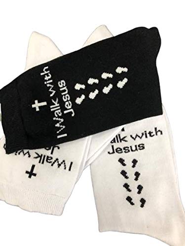 Sierra Socks Men's Combed Cotton Christian Cross Crew Socks - color: Black, size: 10-13