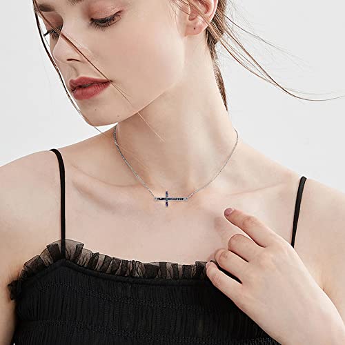 YFN Cross Necklace Sterling Silver Religious Cross Pendant Jewelry Christian Gifts for Women Men - style: E. Abalone Shell