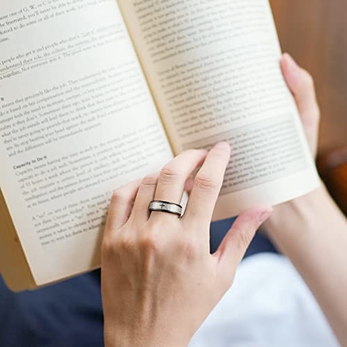 King Will Stainless Steel Men Ring Lord's Prayer Cross Ring Stainless Steel Men Wedding Ring, Wedding Band Bible Engraved Rings High Polished, Comfort Fit - color: black