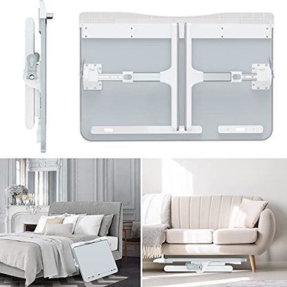 KLEAR Laptop Bed Tray Desk with Adjustable Height & Angle, No Drawer, Grey - color: Gray, size: Large without Bag (13.4"x23.6")
