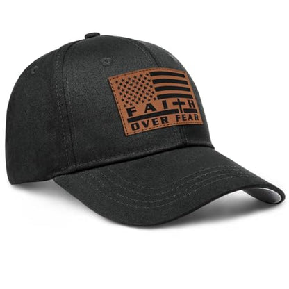 Jesus Hat Christian Gifts for Men American Flag Hats Faith Over Fear Hat Fathers Day Christmas Birthday Gifts for Friend - color: Faith-1
