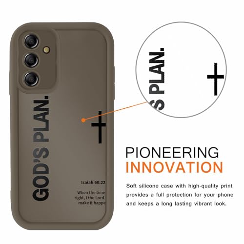 Christian Case for Samsung Galaxy S25 Jesus, Aesthetic Bible Verse Cross Pattern God Chris Design Print Phone Cover, Soft TPU Shockproof Protective Shell for Samsung S25 6,2", Brown - color: Brown Bible Verse
