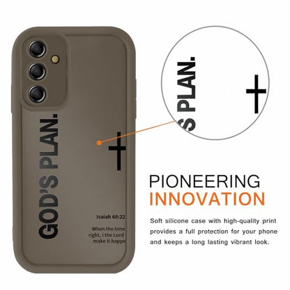 Christian Case for Samsung Galaxy S25 Jesus, Aesthetic Bible Verse Cross Pattern God Chris Design Print Phone Cover, Soft TPU Shockproof Protective Shell for Samsung S25 6,2", Brown - color: Brown Bible Verse