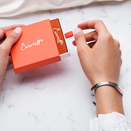 Carviell Bracelets for Women – 100+ Meaningful Engraved Messages – Solid 316L Surgical Stainless Steel Cuff Bracelet – Gift Ready - color: BADASS Gift - You F##king Got This