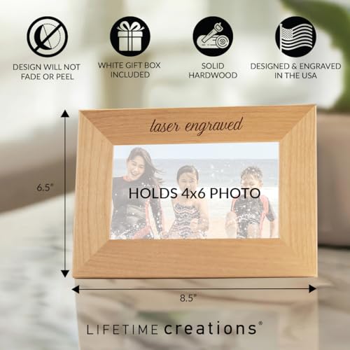 Lifetime Creations Marco de Foto Personalizado para Bautizo – Regalo de Bautismo Grabado para Niño o Niña, Recuerdo de Bautizo, Marco de Madera con Grabado (Foto 4x6 Horizontal) - color: Personalizado - Bautizo (en Español), size: 4" x 6" Landscape
