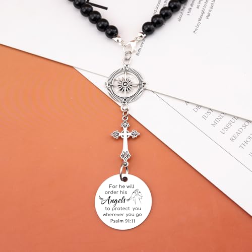 Car Cross Charms Christian Car Accessories Rear View Mirror Hanging Decor