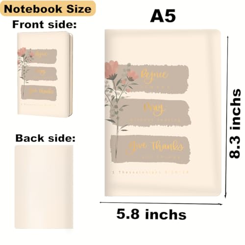 Inspirational Bible Verse Lined Journal Notebook for Women, Bible Journal - color: Multi 0341