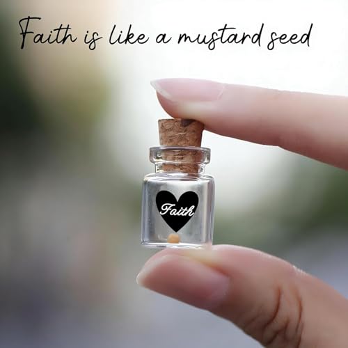 Christian Faith Favors bulk gifts - Mini Glass Bottle Keepsakes - color: Kraft-heart-50pcs