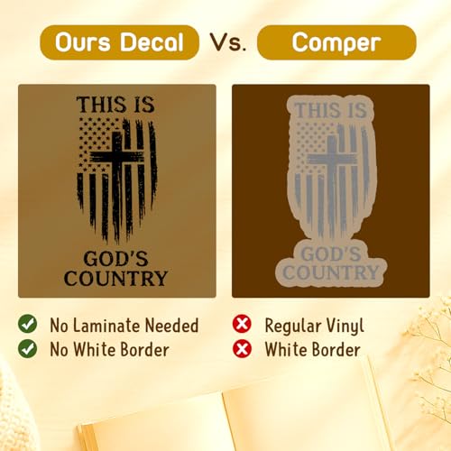 This is God’s Country Christian Car Decal - Jesus Decal for Cars - color: Christian Stickers 8
