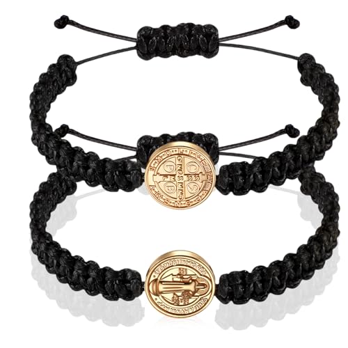Fumete 2 Pcs Saint Benedict Medal - color: Black, Gold