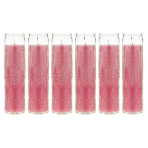 Mega Candles Unscented Devotional Vigil Prayer Wax Candle 6 Count 2" x 8" - color: Pink, size: 6 Pieces