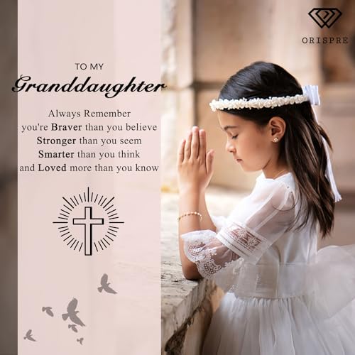 Cross Necklace for Girls- Child of God Gifts for Girls Jewelry - style: Granddaughter