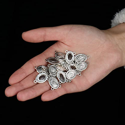 COTTVOTT St Benedict,Our Lady of Guadalupe Medal for DIY Jewelry Making,Virgin Mary Christ Jesus Rosary Center Connection Part - color: 30pcs-Our Lady Grace Medal