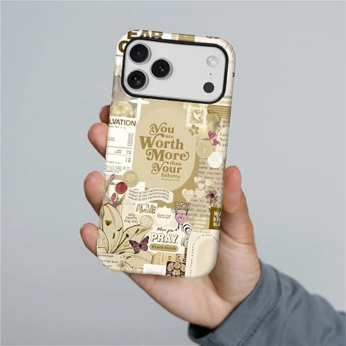 Case for iPhone 17 Pro Max/18 Pro Max,Anti Drop Scratch Frosted Protective Cover Case-Cross Bible Collage Pattern - color: Cross Bible Collage Pattern, size: iPhone 17 Pro Max/18 Pro Max