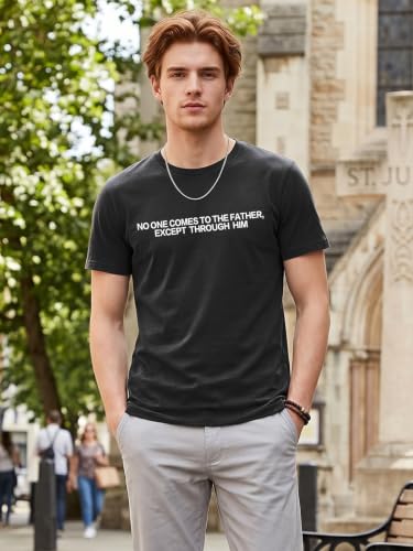 Christian Shirts for Men Jesus Faith Cross Tshirt Bible Verse Tee Tops - color: Black-b, size: Medium