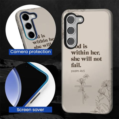 Compatible with Samsung Galaxy S23 Plus Full Body Matte Case Hard Shell Shockproof Screen Lens Protection for Girl Boy Cute Pattern Christian Bible Verse Religious Scripture Jesus - color: Christian Bible Verse Religious Scripture Jesus, size: Samsung Gal