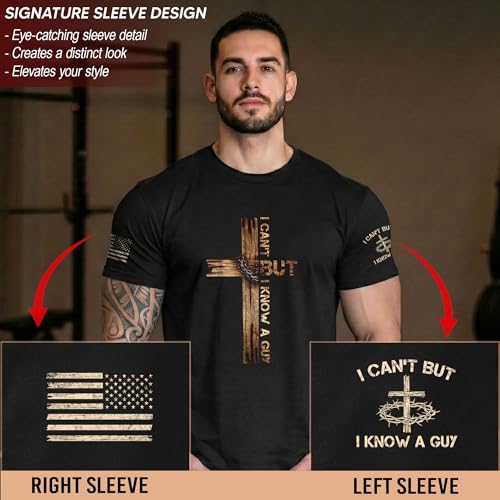 I Cant But I Know A Guy T Shirt, Christian Shirts Men 1 - color: Black, size: XX-Large