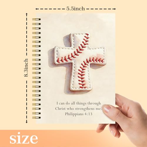 Baseball Scorebook Notebook, Christian Baseball Journal for Boys - color: Baseball White