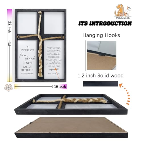 A Cord of Three Strands Wedding Ceremony Sign, 22x16 Inch, Black - color: Black, size: 22X16Inches