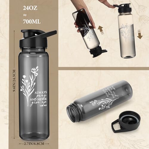 Skylety 10 Pcs Christian Water Bottles Bible Verse Plastic,Boho - style: Boho