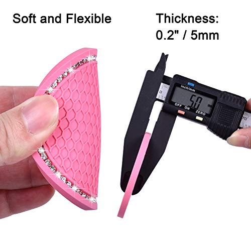 Wisdompro Bling Car Coasters, 2 Pack 2.75" Diameter Car Cup Coaster, Pink - color: Pink