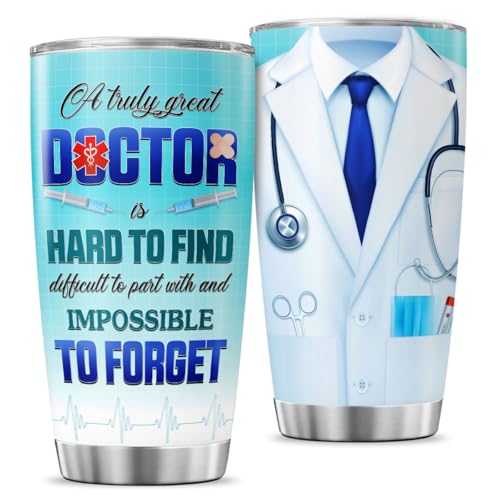Doctor Appreciation Gift Tumbler 20oz, Inspirational Thank You Travel Mug for Medical School Graduation, Retirement, Birthday, Stainless Steel Vacuum Insulated Cup - color: Doctor Appreciation