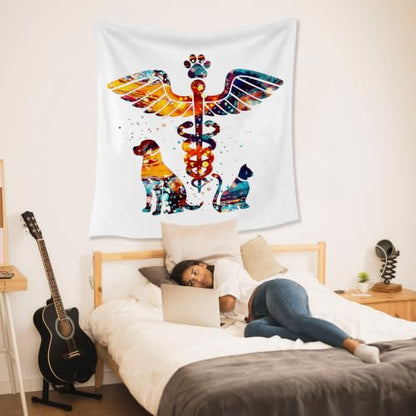 HUGANE Veterinarian Office Tapestry Wall Decor 50x60 Inch - color: colour-13