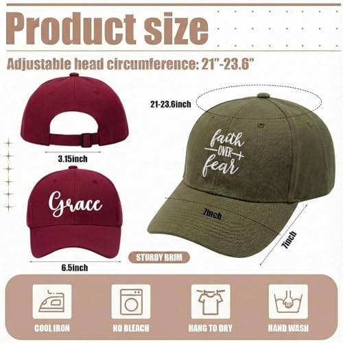 6/12 Pack Christian Hats Bulk for Men Women - style: Religious