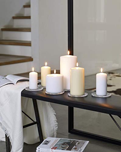 BOLSIUS 12 White Pillar Candles Bulk - 3x6 Inches Candle Set - 70+ Hours Clean Burning - No Palm Oil - 0% Animal Fat - Premium European Quality - Unscented Dripless Party Pillars - size: 3x6 Inches, style: 12 Count