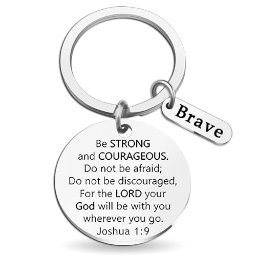 Christian Gifts for Men Women Religious Brave Keychain Gifts