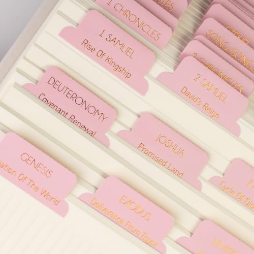 DiverseBee Laminated Bible Tabs for Women with Gold Foil Lettering (Selah) - color: Selah