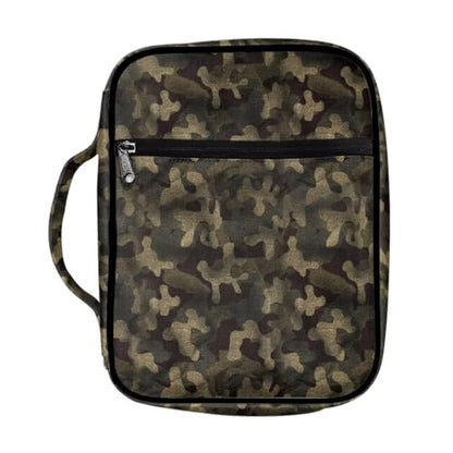 Coldinair Camo Bible Cover for Men Women Bible Case Bible Carrier Carrying Organizer Purse Handbag with Zipper Pockets Church Bag - color: Camo