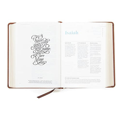 CSB He Reads Truth Bible, Saddle LeatherTouch, Black Letter, Wide Margins, Journaling Space, Study Tools, Reading Plans, Maps, Charts, Easy-to-Read Bible Serif Type