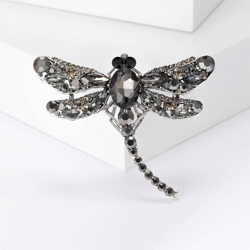 Brooch Pins For Women Fashion Elegant Brooches Lapel Badges Coat Sweater Scarves Shawl Dress Accessory Wedding Party Prom Jewelry - color: Grey
