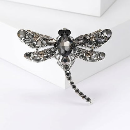 Brooch Pins For Women Fashion Elegant Brooches Lapel Badges Coat Sweater Scarves Shawl Dress Accessory Wedding Party Prom Jewelry - color: Grey