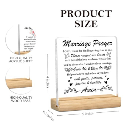 Wedding Gifts for Couples 2026, Bridal Shower Gifts for Bride to Be, Marriage Prayer Plaque, Married Couples Anniversary, Marriage Blessing Gifts, Bride, Groom - Mr & Mrs Gift - color: MarriageLord