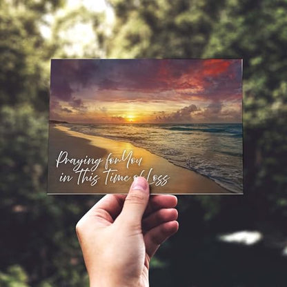 KJV Harmony Ocean Sunset Sympathy Card, 1 Count - color: Harmony