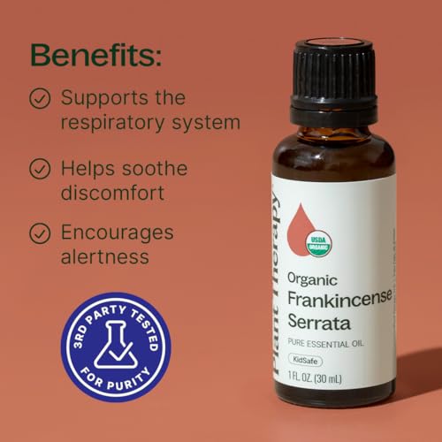 Plant Therapy Organic Frankincense Serrata Essential Oil, 30 mL (1 oz) - size: 1 Fl Oz (Pack of 1)