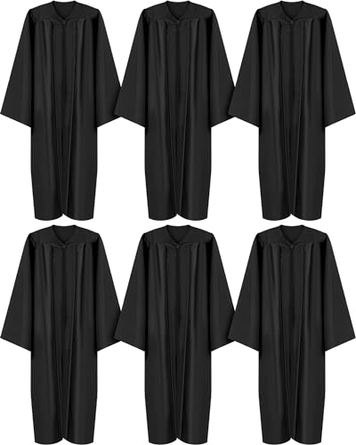 Toulite 6 Pcs Choir Robes for Church Adults - color: Black, size: Size 54