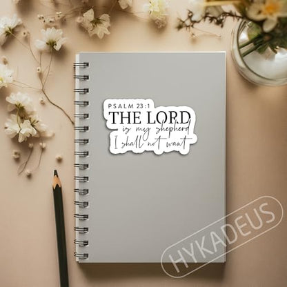 (3Pcs) Psalm 23:1 The Lord is My Shepherd Christian Bible Scripture Sticker - color: Psalm 23:1 the Lord is My Shepherd