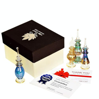 NileCart Set of 12 Egyptian Perfume Bottles 2" Empty Glass