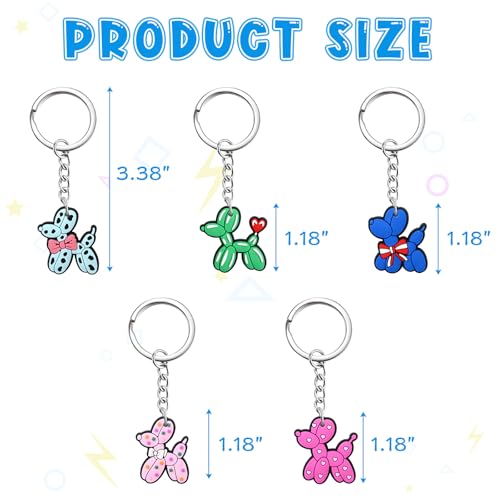 Cute Keychain Bulk,Cute Key Chain for Car Keys Purse Bag Rewards - color: Balloon Dog-30